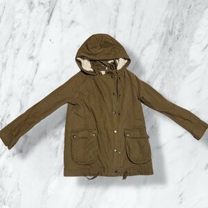 rubbish olive green anorak jacket